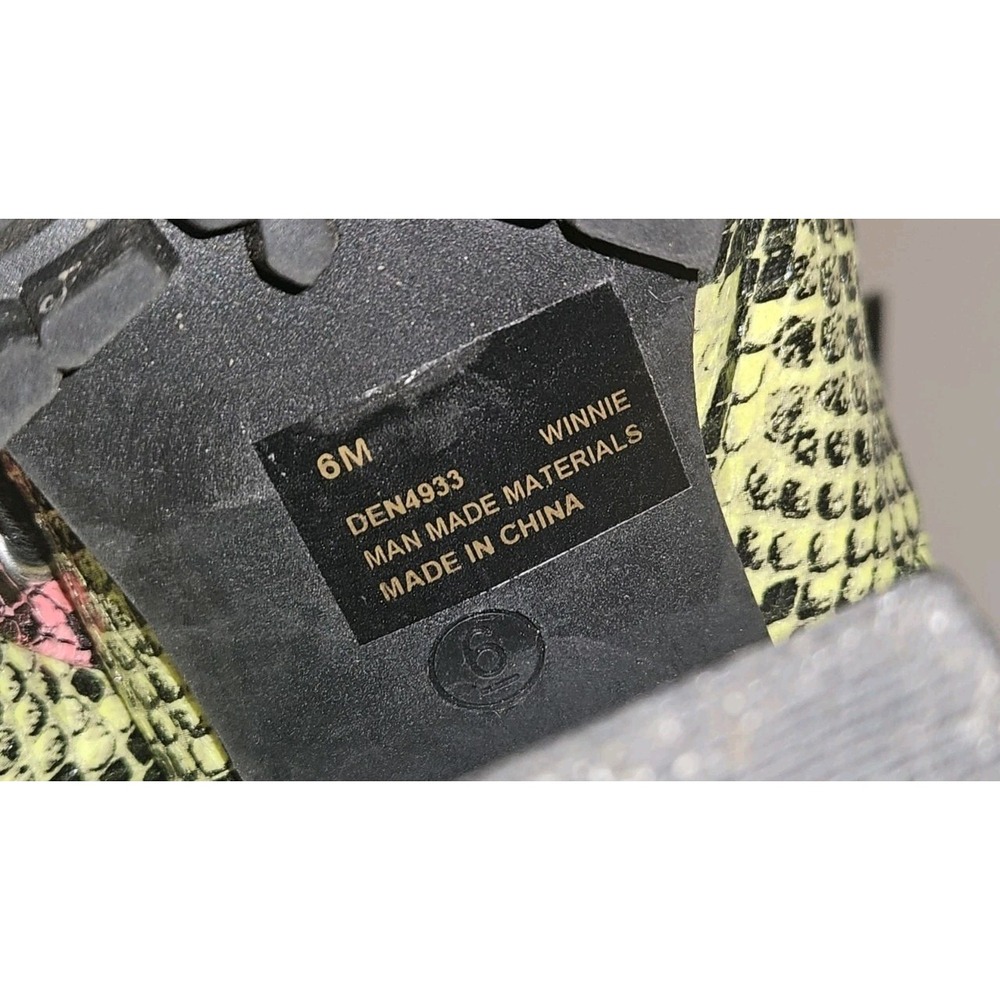 Cape Robbin Winnie‎ Neon Vegan Leather Snake Print Platform Ankle Boots Size 6 - Picture 5 of 5